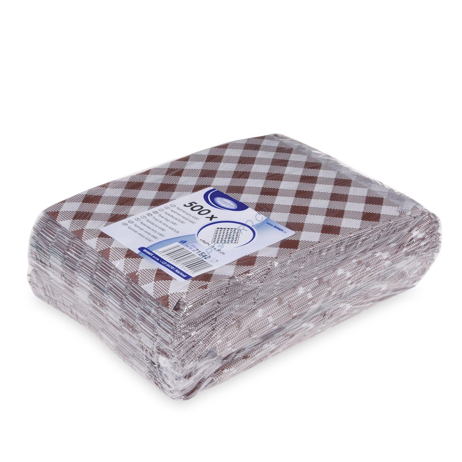 Nepromastitelné sáčky na mastné potraviny s potiskem 20+4,5 x 32,5 cm, 125 ks - 7D