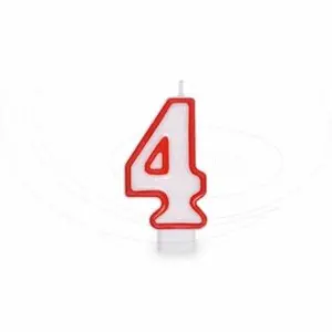 Číslová svíčka (4) 75 mm [1 ks] (37004 - 6D)