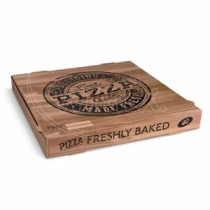 Neposíláme - Krabice na pizzu (mikrovlnitá lepenka) kraft 40 x 40 x 5 cm [100 ks] (71840) pouze osobní odběr