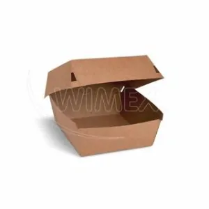Burger box (PAP) kraft 115 x 115 x 78 mm [100 ks] (48706)