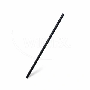 Slámka (bio-kompozit) černá Ø6mm x 21cm [200 ks] (40219 - 8B)