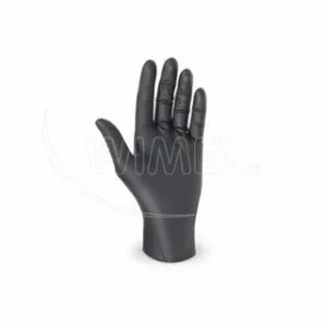 Rukavice (Nitril) nepudrované černé `M` [100 ks](68191)