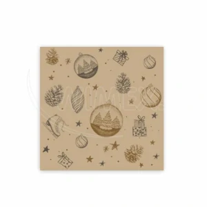 Ubrousky 3-vrstvé 33 x 33 cm VÁNOCE [20 ks] (84139 - CH3A)