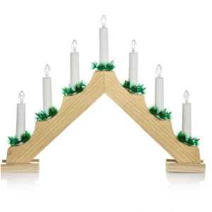 Svícen vánoční Retlux RXL 234, 7 LED teplá bílá 40 cm