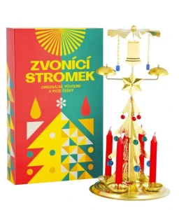 Andělské zvonění - zvonící stromek - zlatý - doprava zdarma