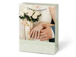 Papírová taška dárková vel.T4 SVATEBNÍ  190x250x90 mm (5252822.2)