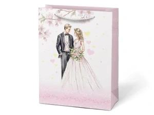 Papírová taška dárková vel.T4 SVATEBNÍ  190x250x90 mm (5252822.4)