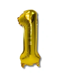 Balónek CONCORDE fóliový 40cm, č.1, zlatá (A291) 