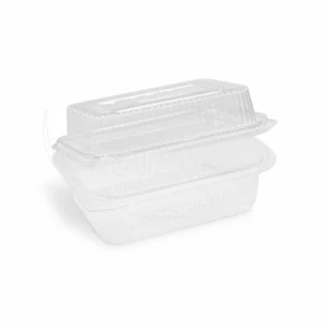 NEPOSÍLÁME - Miska hranatá průhledná s vypouklým víčkem 750 ml + 400 ml (rPET) [50 ks] Pouze osobní odběr (77708)