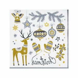 Ubrousky 3-vrstvé 33 x 33 cm VÁNOCE [20 ks] (84191 - CH3A)