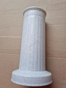 Váza na hrob Rovná se závažím 21,6 cm, mramorová, 1 ks