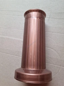 Váza na hrob Rovná se závažím 21,6 cm, měděná