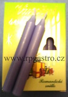 Vánoční svíčky na stromeček / do lampiónů fialové, 12 ks (DKF) 2B,C , E5