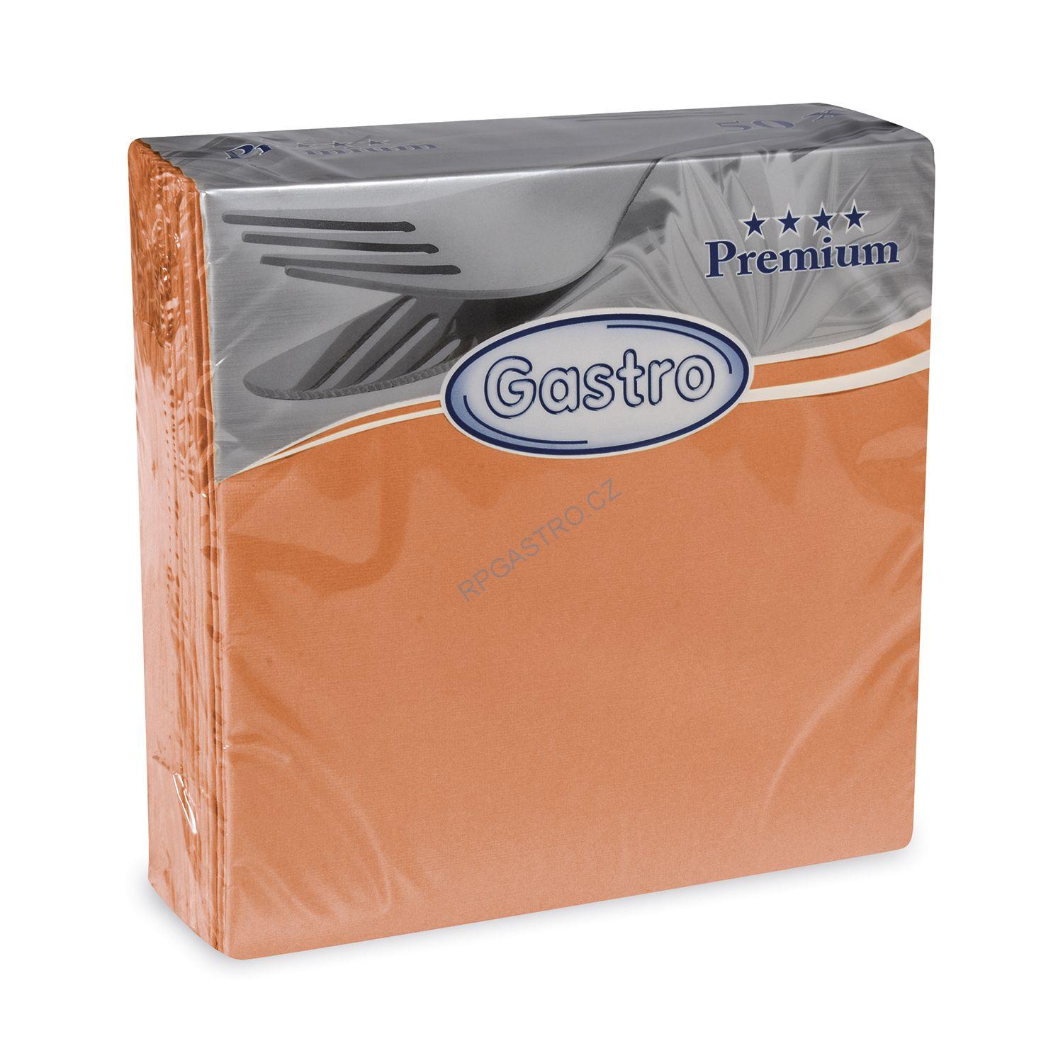 Ubrousky PREMIUM z netkané textilie terakota 40 x 40 cm [50 ks] (89122)