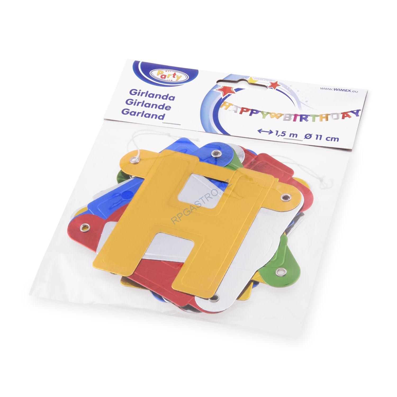 Girlanda HAPPY BIRTHDAY 1,5 m (Ø 11 cm) [1 ks] (66806)