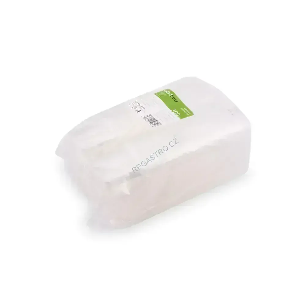 Miska hranatá průhledná 300 ml (PP) [100 ks] (77330)