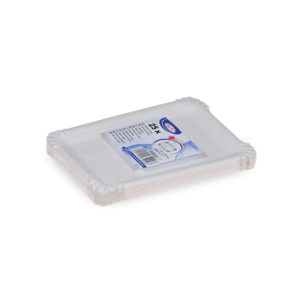 Papírové tácky 13 x 20 cm (č.4) RECY [25 ks] (65202)