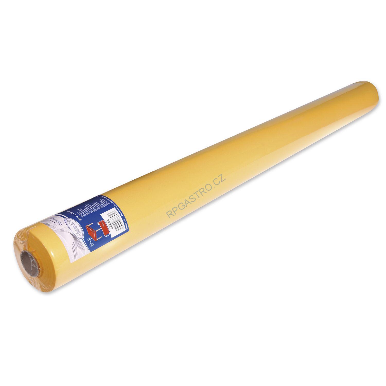 NEPOSÍLÁME - Ubrus PREMIUM z netkané textílie rolovaný 25 x 1,20 m žlutý [1 ks] Nezasíláme, pouze osobní odběr (88805)