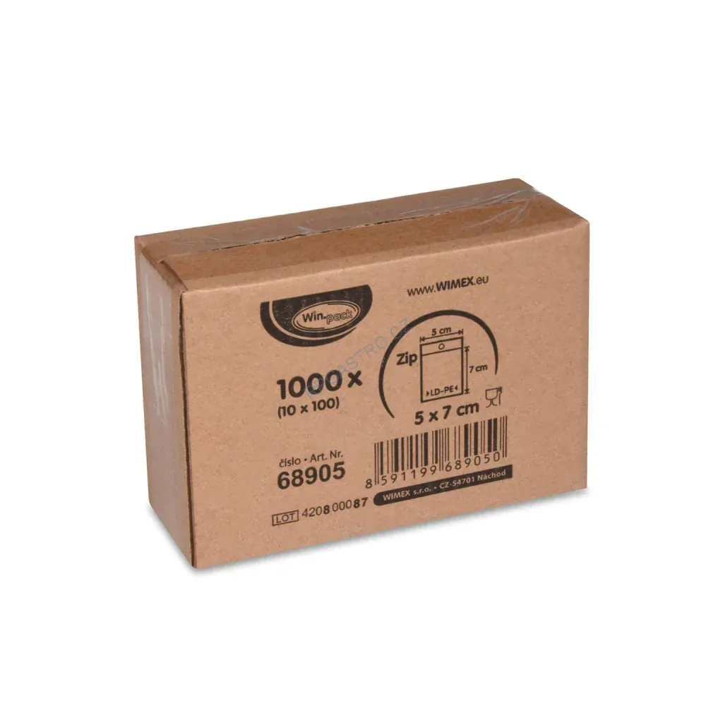 Rychlouzavírací sáčky 5 x 7 cm [1000 ks] (68905)