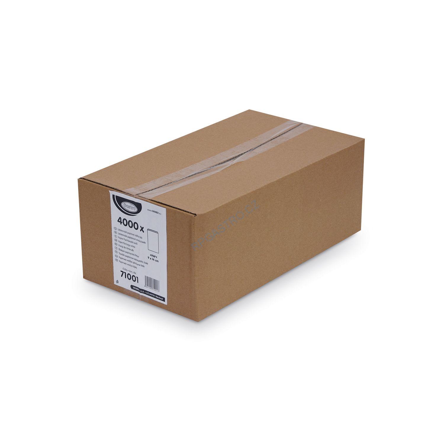 Lékárenské papírové sáčky bílé 9 x 14 cm [4000 ks] (71001)
