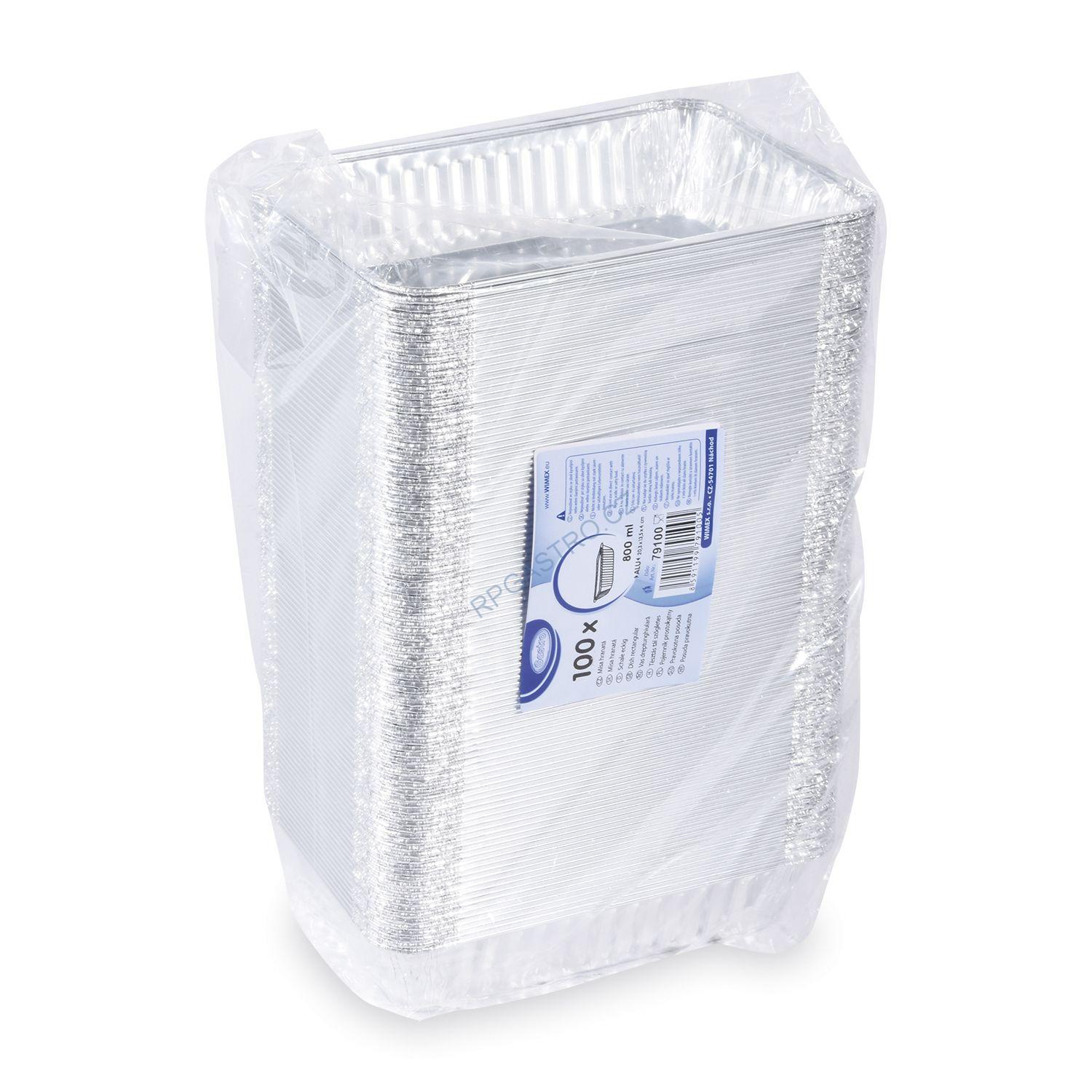 Mísa na těstoviny hranatá ALU (800 ml) 20,3 x 13,5 x 4 cm [100 ks] (79100)