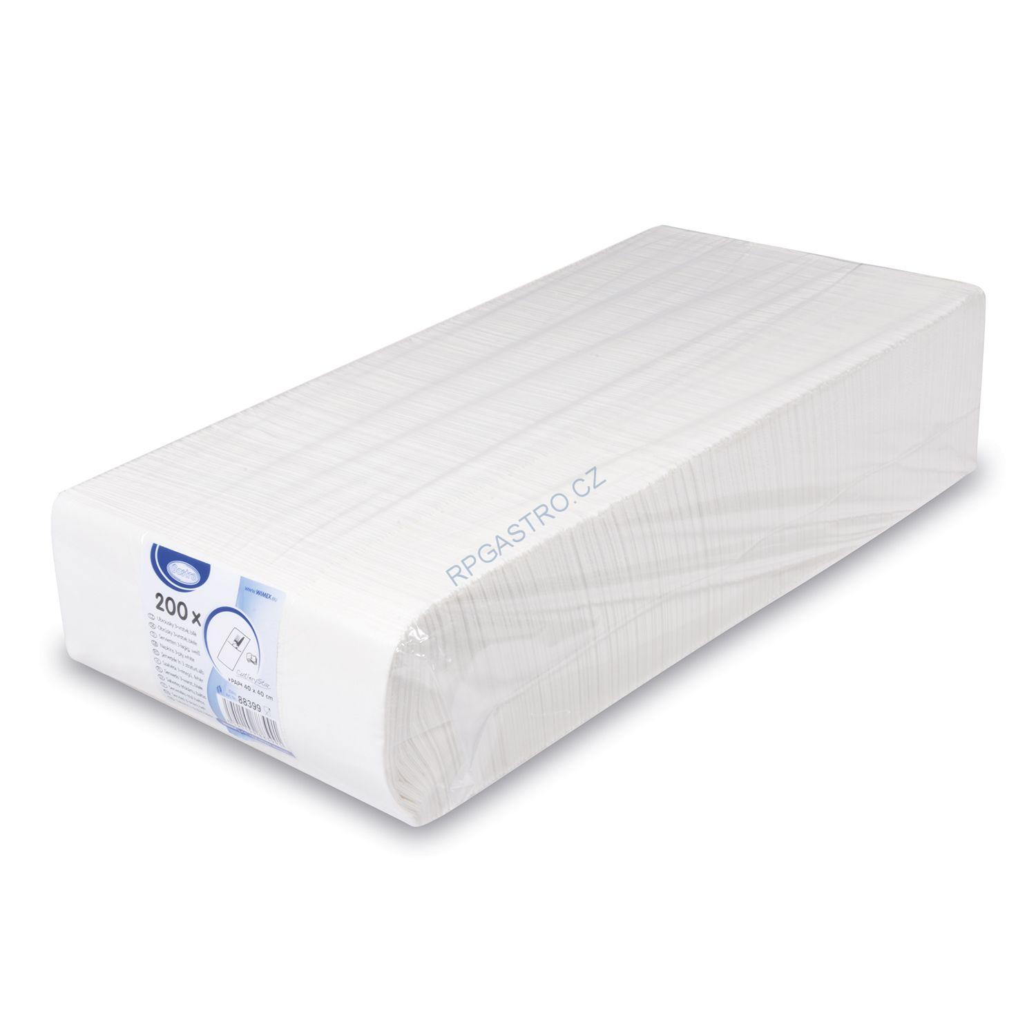 Ubrousky 3-vrstvé 40 x 40 cm "CutleryStar" (kapsy na příbor) bílé [200 ks] (88399)