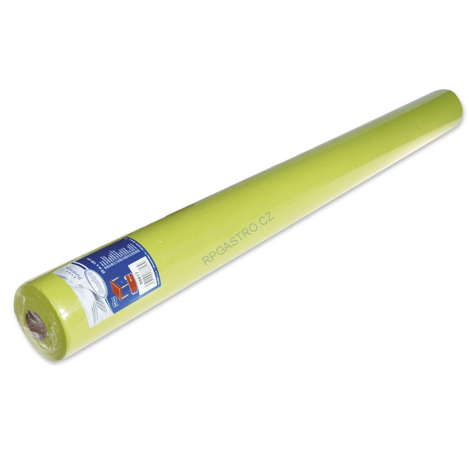 NEPOSÍLÁME - Ubrus PREMIUM z netkané textílie rolovaný 25 x 1,20 m žlutozelený [1 ks] Nezasíláme, pouze osobní odběr (88817)