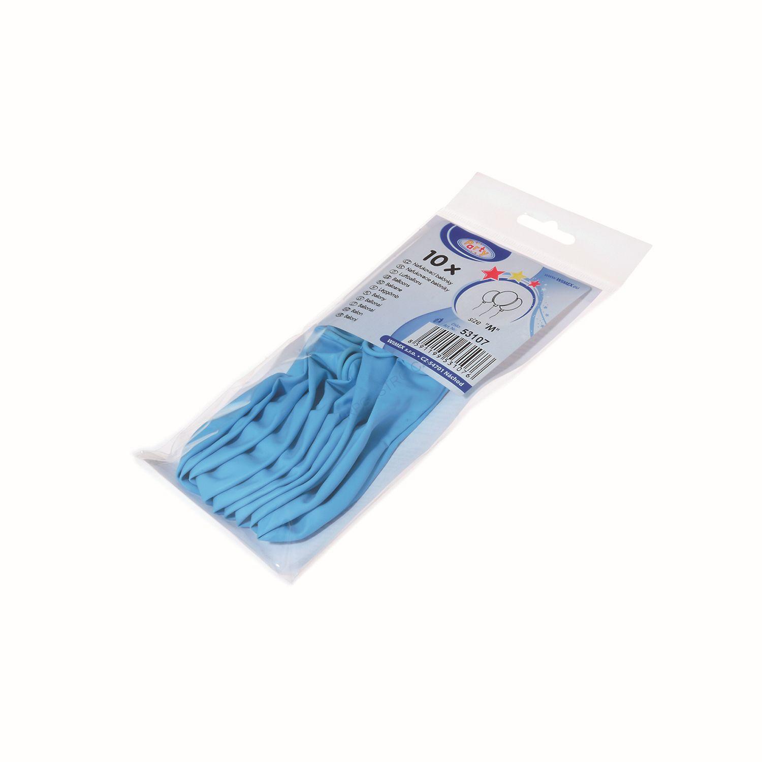 Nafukovací balónky světle modré M [10 ks] (53107 - 6C)