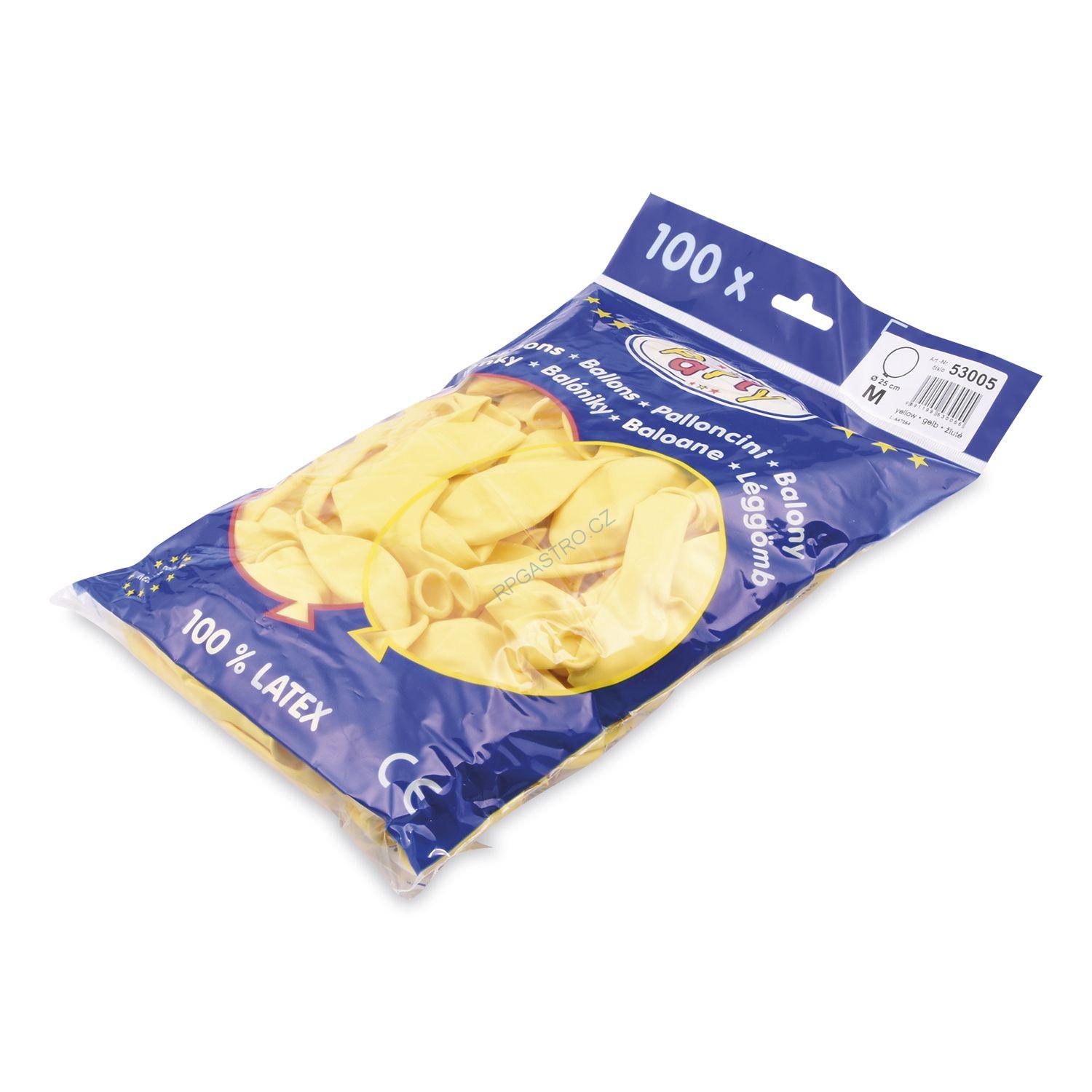 Nafukovací balónky žluté M [100 ks] (53005 - 6C)