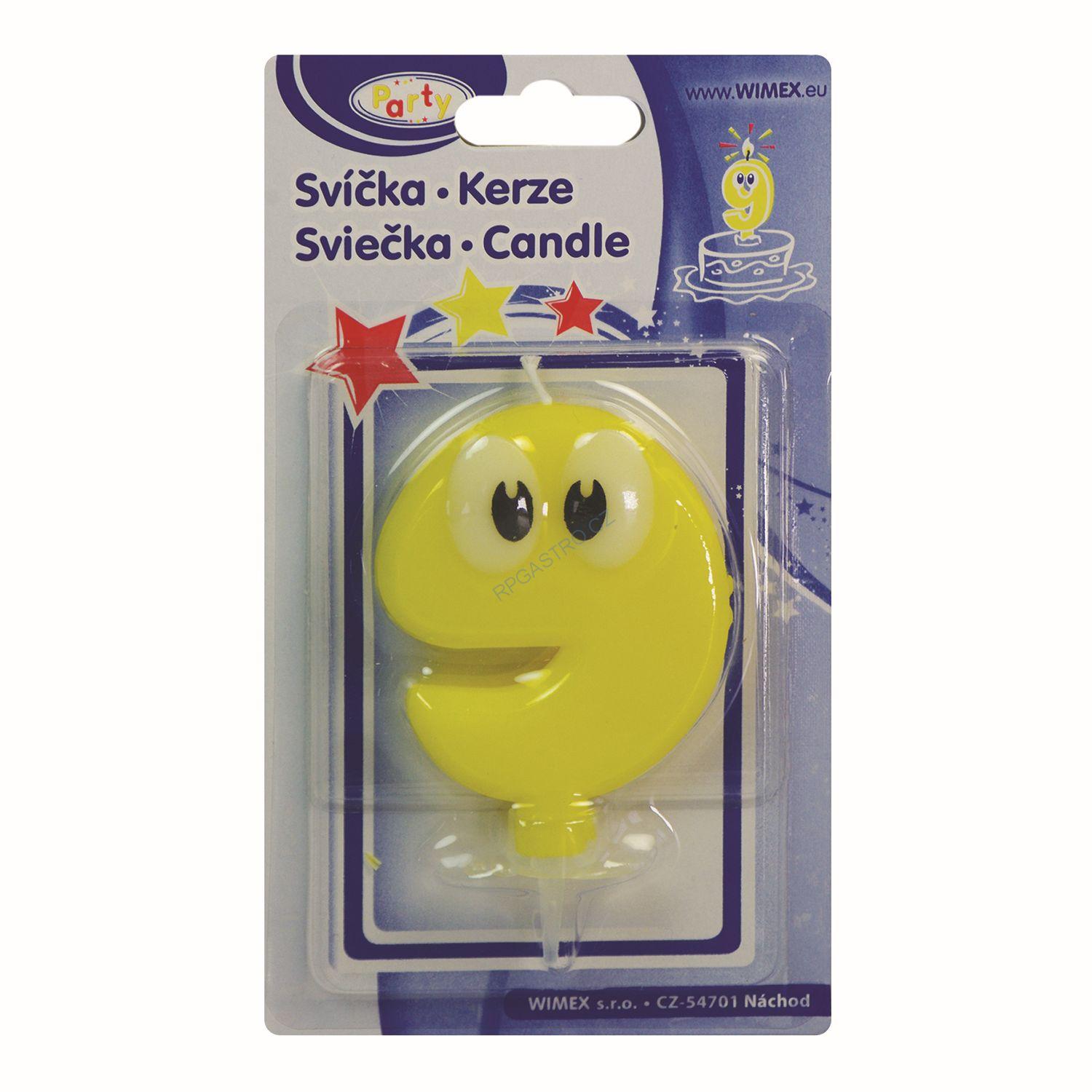 Číslová svíčka se stojánkem (9) 80 mm [1 ks] (37309)