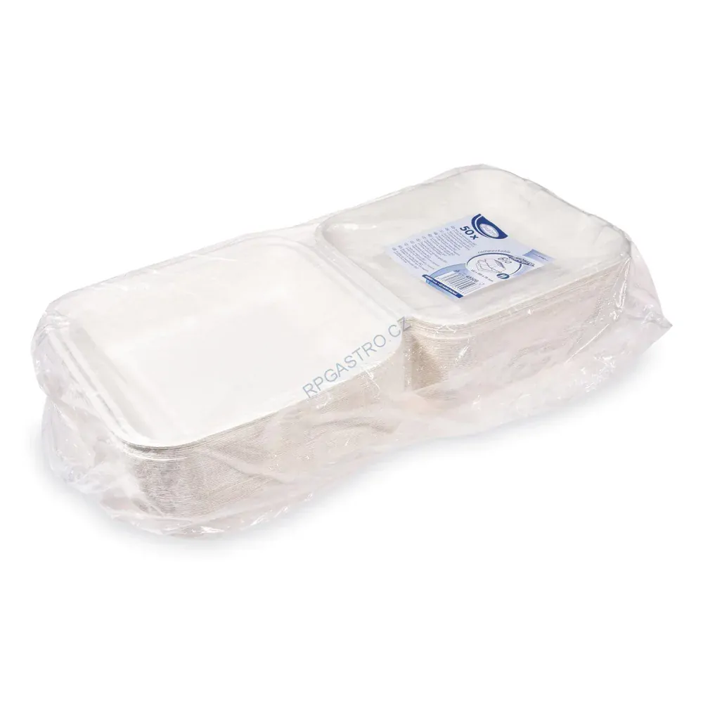 Box na hamburger BIO cukrová třtina 152 x 150 x 78 mm [50 ks] (45506)