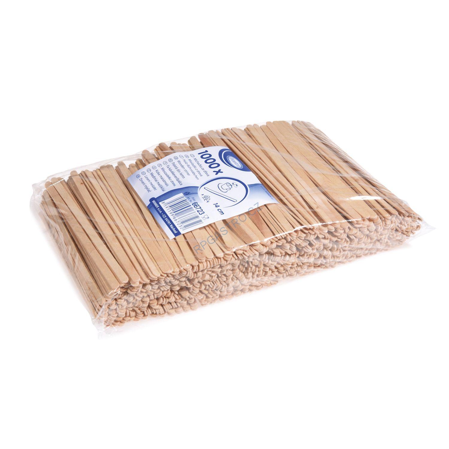 Míchačka na kávu ze dřeva 14 cm [1000 ks] (66723 - 11B)