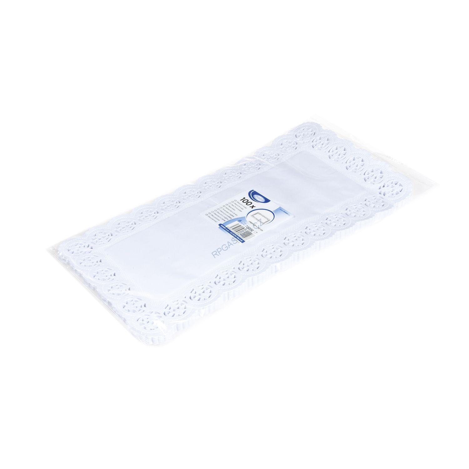 Dekorativní krajky hranaté 20 x 40 cm [100 ks] (72220)