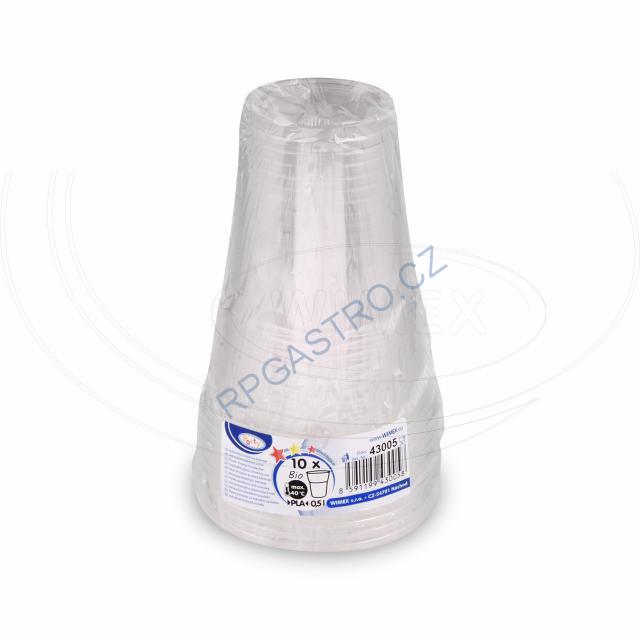Kelímek průhledný 0,5 l (PLA) -BIO- (Ø 102 mm) [10 ks] (43005)