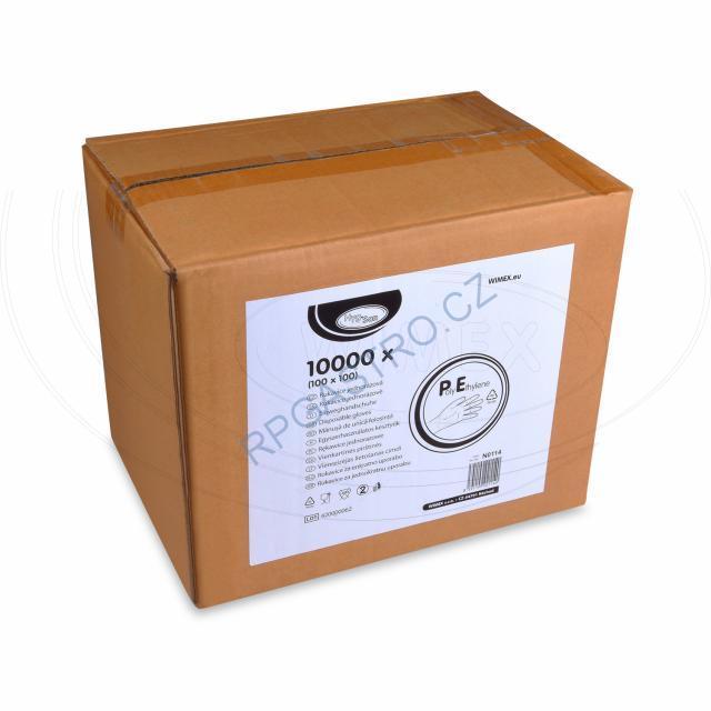 Rukavice jednorázové HDPE (velikost L) [100 x 100 ks] (N0114)