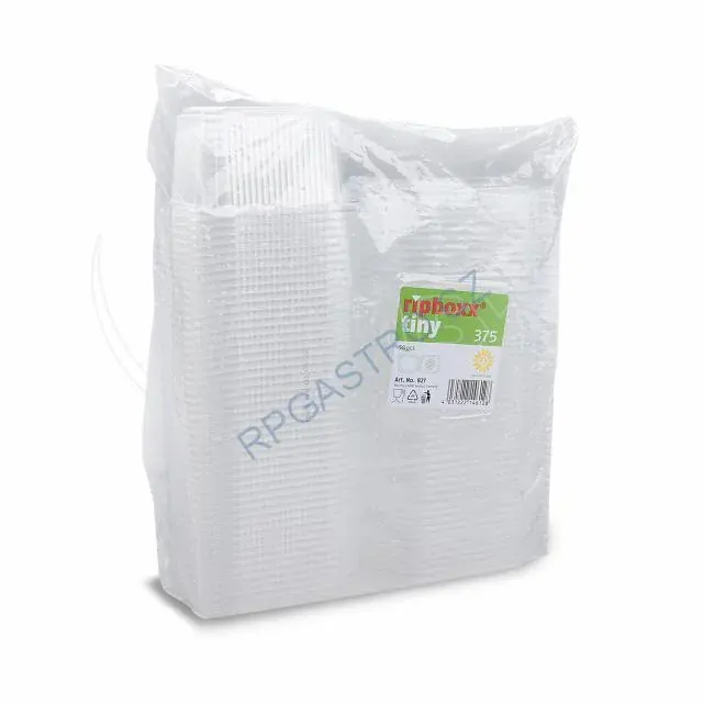 Miska oválná průhledná "Ripboxx Tiny" s víčkem 375 ml (PP) [50 ks]  (PP827)