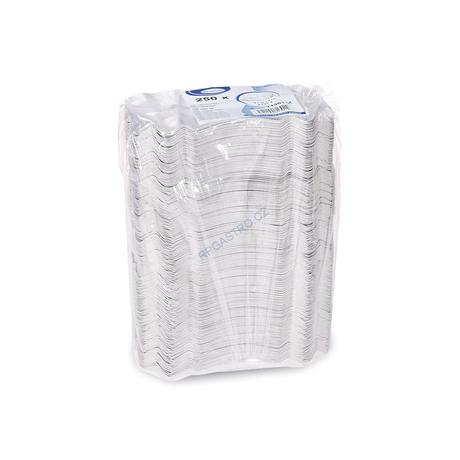 Papírové misky oválné 9 x 14 x 3 cm [250 ks] (71301)