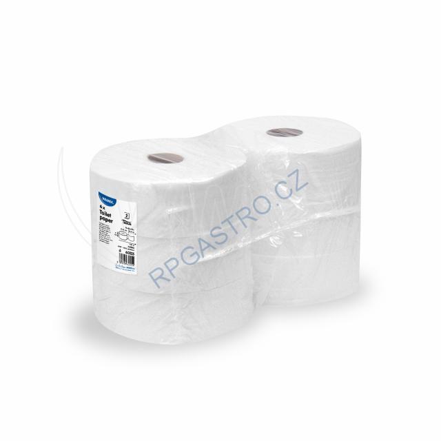 NEPOSÍLÁME - Toaletní papír JUMBO 2-vrstvý tissue Ø 25 cm, návin 240 m, bílý [6 ks] (60325) Pouze vlastní odvoz nebo rozvoz Náchod a okolí do 12-ti km