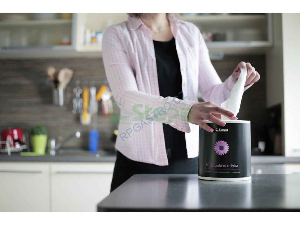 Multifunkční utěrka 1-vrstvá, 17cm,110 útržků, bez dutinky [1 role] (170020 - E12A)