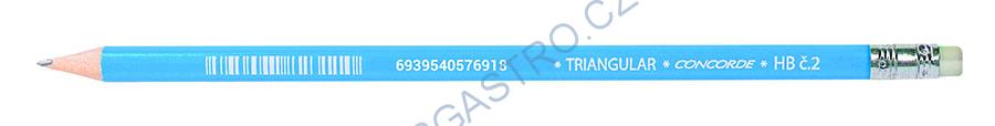 Grafitové tužky CONCORDE trojhranné s pryží č. 2 /HB/, 12ks - CH1C