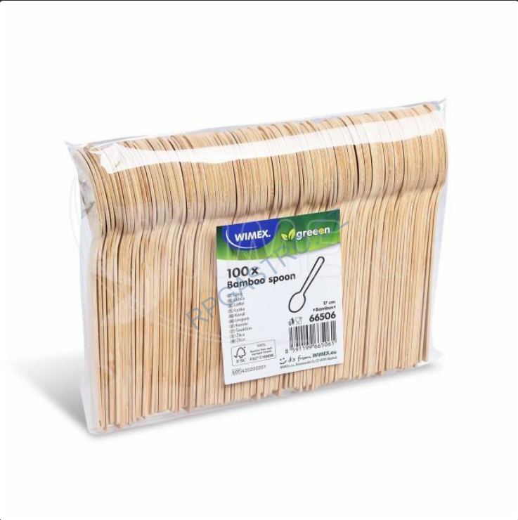 Lžíce bambusová (100 % FSC) 17 cm [100 ks] (66506)