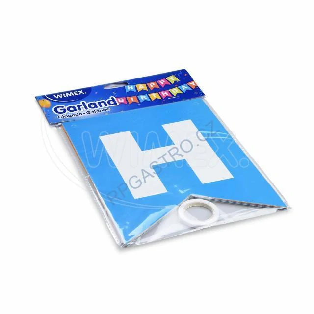 Papírová girlanda sada HAPPY BIRTHDAY 16 x 20 cm písmena + 5m provázek [1 sada] (66809)