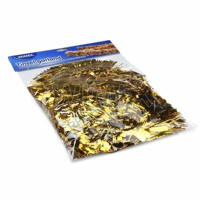 Dekorativní řetěz (PET) zlatý Ø11cm x 2m [1 ks]  (66815)