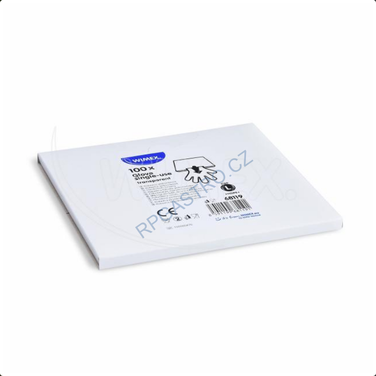 Rukavice jednorázové HDPE, v boxu (velikost L) [100 ks] (68119)