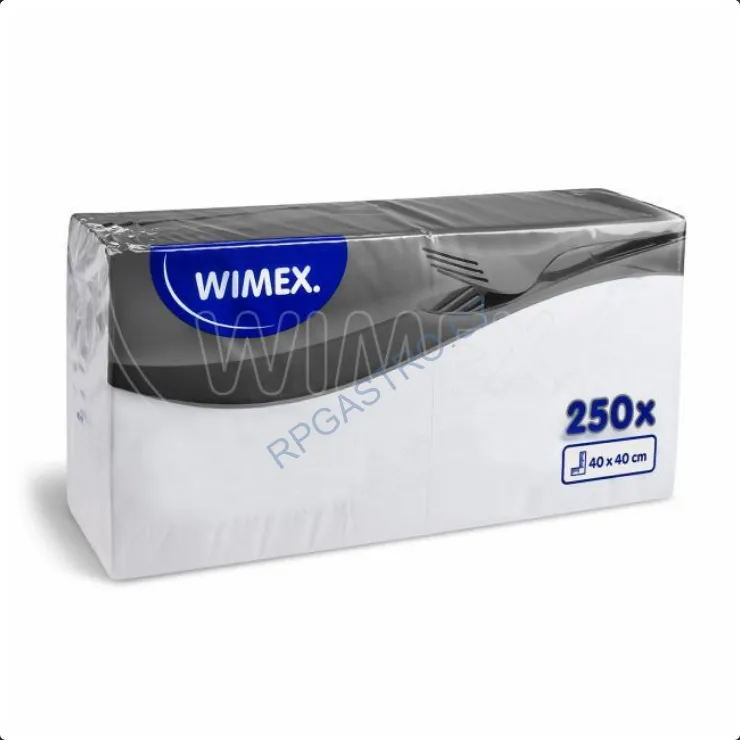 Ubrousky 2-vrstvé 40 x 40 cm bílé [250 ks] (88200)