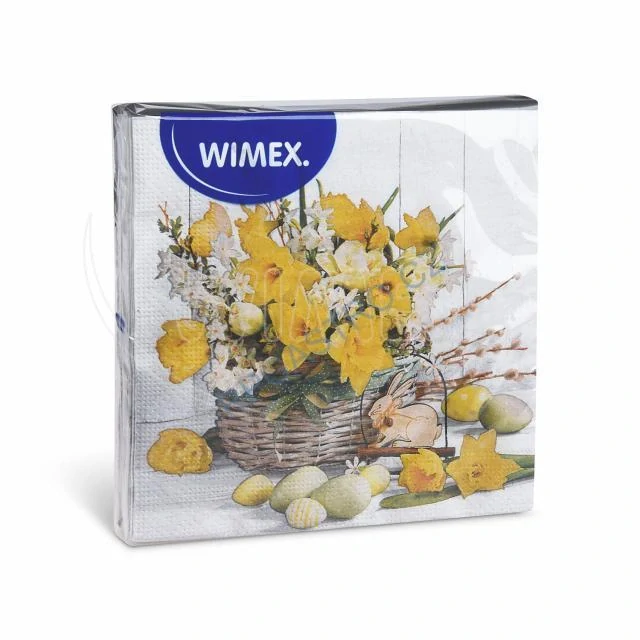 Velikonoční ubrousky 3-vrstvé 33 x 33 cm (PAP - FSC Mix), 20 ks (83097 - CH3N) Doprodej.