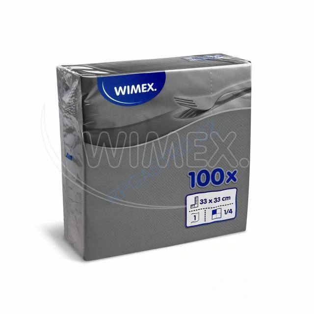 Ubrousky (PAP FSC Mix) 1vrstvé šedé 33 x 33 cm [100 ks] (70525)