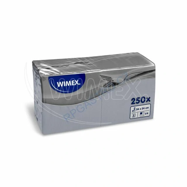 Ubrousky 2-vrstvé 24 x 24 cm šedé (PAP - FCS Mix [250 ks] (85925)