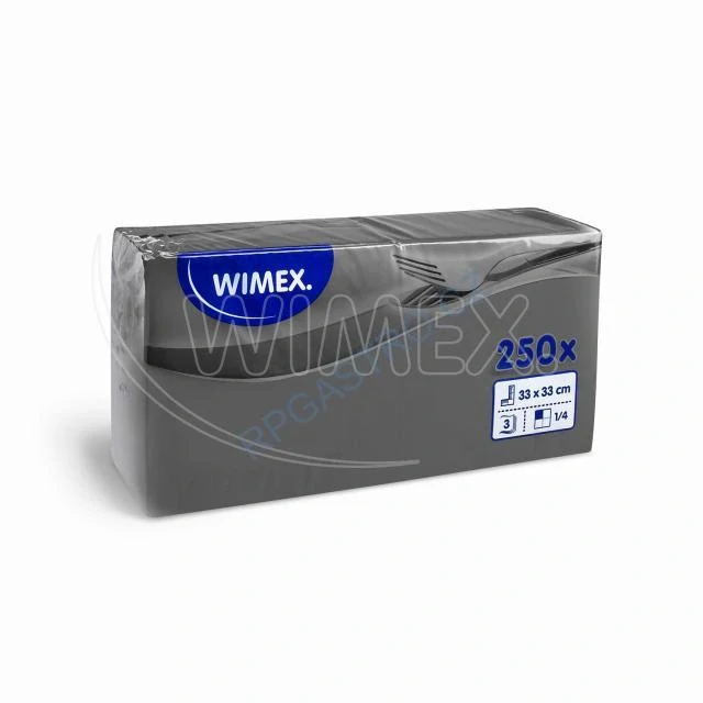 Ubrousky (PAP FSC Mix) 3vrstvé šedé 33 x 33 cm [250 ks](87825)