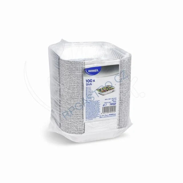 Miska (ALU) hranatá 164 x 164 x 36 mm 500ml [100 ks] (79157)